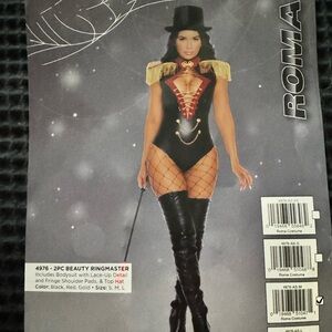 Roma Elegant Black and Red Ringmaster Outfit